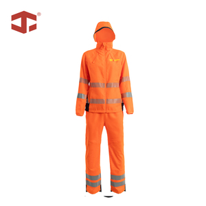 Combinaison <span class=keywords><strong>de</strong></span> sécurité haute visibilité pour femmes JIADE, veste à capuche et <span class=keywords><strong>pantalon</strong></span> en maille taille basse 150D Gabardine pour travaux <span class=keywords><strong>de</strong></span> construction routière estivaux - Product Image 1