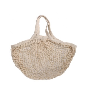 Hot Sale Organic Sustainable Reusable Shopping Long Handle 100% Cotton Mesh <strong>Bag</strong> - Product Image 4