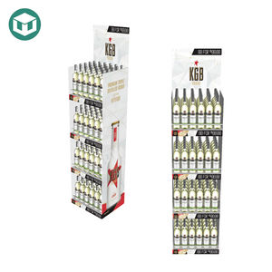 Retail Store Customized Cardboard Floor Display Stand Rack Beer Bottle Paper Display Cabinet Wine Display