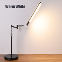 Lampe de bureau LED moderne en aluminium à commande tactile, multi-pliable, avec USB pour chambre à coucher - Lampe de lecture flexible