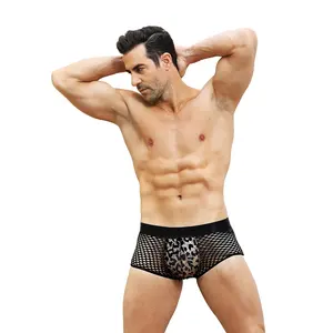 Ropa interior de Bikini a la moda para hombre, lencería transparente de talla grande