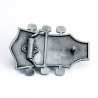 Boucle de ceinture en alliage de zinc pour homme, motif tête de guitare et note de musique émaillée, style western, de remplacement