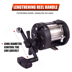Carrete de Pesca AGITEK Multiplier con Eje Metálico, 2BB, Brazo de Plástico y Perilla de Carrete - Product Image 6