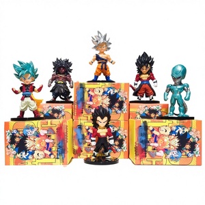 Figurines Anime Blind Box 7 pièces - Ensemble Classique Formes de Combat avec Goku, <span class=keywords><strong>Vegeta</strong></span>, Frieza pour Fans de Tous Âges - Décoration de Bureau Quotidienne et Collection - Product Image 1