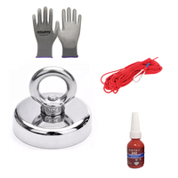 Aimant de pêche surpuissant à base de terres rares, accessoire magnétique en néodyme avec corde pour ramper dans la rivière, 1 pièce