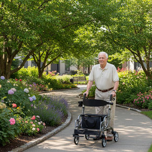 Deambulatore-Sedia a Rotelle Relaxsmith per Pazienti Ospedalizzati, Ausilio per la Mobilità Confortevole e Pratico per Uso Ospedaliero - Product Image 6