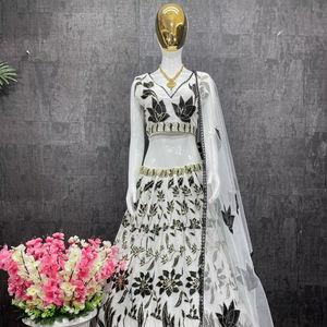 Designer le plus vendu Bollywood Wear Heavy Georgette Chine Séquence Work Lehenga With Heavy Dupatta for Womens - Product Image 1