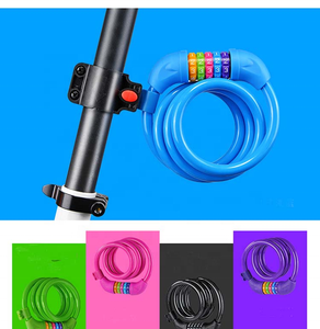 Cerradura de Seguridad Mecánica Negra Jinjian, con <span class=keywords><strong>Cable</strong></span> Ajustable y Soporte de Luz Disponible - Product Image 3