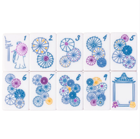 Ensemble de Mahjong Deluxe Pliable Moderne Américain en Acrylique Personnalisé 4 Couches 160 Pièces