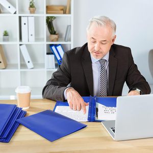 Biểu tượng tùy chỉnh nặng nhựa thư mục với 2 túi và 3 pins, <span class=keywords><strong>A4</strong></span> thư Kích thước báo cáo bìa, khe cắm thẻ, trường văn phòng nguồn cung cấp. - Product Image 2