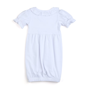Vente flash : Robes <span class=keywords><strong>de</strong></span> <span class=keywords><strong>nuit</strong></span> pour filles d'été et d'automne, blanches pures, col rond, en coton à volants, petite robe <span class=keywords><strong>de</strong></span> <span class=keywords><strong>nuit</strong></span> pour fille - Product Image 4
