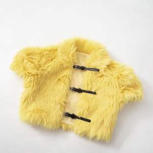 Sexy Damenkleidung Modisches Fell-Patchwork Crop Top + PU-Leder Shorts 2-teiliges Set Mädchen Sexy Club PU Zweiteiler Damen - Product Image 4