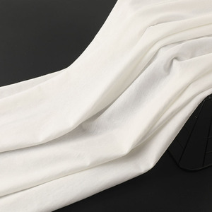 Tessuto in maglia jersey singolo BoRan Textile ecologico 100% <span class=keywords><strong>lino</strong></span>/cotone biologico, traspirante, tinta unita, all'ingrosso per abbigliamento - Product Image 2