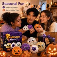 Pommeau de citrouille d'Halloween - Jouet anti-stress souple à rebond lent pour enfants