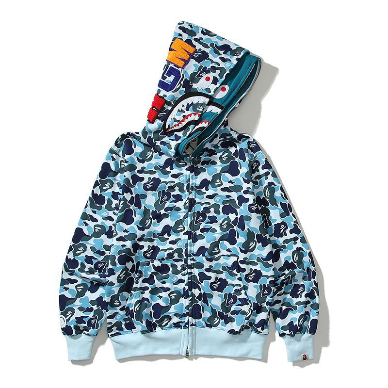 Camouflage blue double hat-dark inside hat
