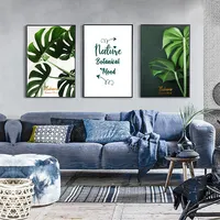 Nordic Woonkamer Poster En Print Kamer Decor Foto Natuurlijke Groene Plant Blad Wall Art Deco Plant Decor