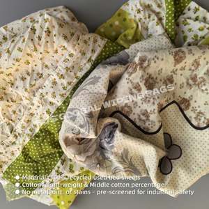 Tela para sábanas de bajo pelusamiento, 100% algodón reciclado, para limpieza industrial, más económica - Product Image 4