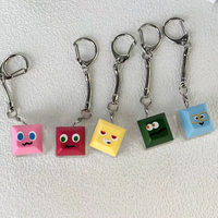 Custom Switch Keyboard Keycaps Diy Fidget Button Keychain Sublimation Print Logo Keycaps Mechanical Keyboard Cap Keychain