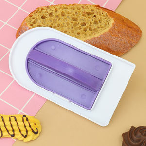 Outil de pâtisserie DIY pour simulation de cuisson, 2 pièces, en plastique violet, écologique, amovible, pour racler la crème et les éclaboussures sur la surface du gâteau - Product Image 6