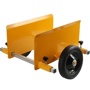 JH-Mech Panel Dolly Cart Mover Wood Door Use Sturdy 16" Long 600LBS Weight Capacity Yellow Metal Panel Dolly