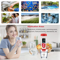 Testeur de pH et de température ATC 3-en-1 pour le lait, l'eau potable, l'hydroponie, grand écran LCD