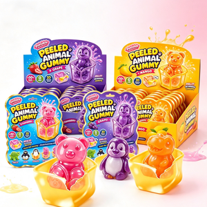BESTAR – Bonbons gélifiés en forme d'animaux 3D, saveur fruitée, pelés, doux et moelleux, friandises décontractées - Product Image 1