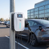 Vente en gros de chargeurs rapides pour voitures électriques AC EV de haute qualité avec prise CEE, type 2, Wallbox gris/noir, station de charge portable