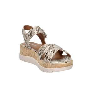 Sandales compensées Tamaris pour femme, beige, talon 5 cm, taille 38, plateforme en liège, chaussures d'été - Product Image 4