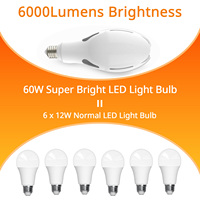 Bombilla LED ED90 ED120 Tipo Oliva 230V 127V 30-80W 3000K 4100K 6500K, Bombilla LED de Diseño Moderno para Alumbrado Público Exterior