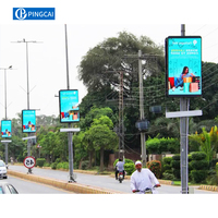 Affichage mené externe de Polonais d'écran de la publicité extérieure LED de Polonais léger pour l'affichage mené extérieur de la publicité