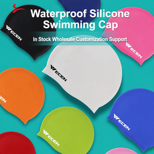 Cuffia da Nuoto in Silicone Impermeabile per Adulti, Unisex, per Ragazzi e Ragazze, Design Extra-Large Non Stringente, Colore Solido, Stampa Serigrafica, Produzione di Fabbrica - Product Image 2