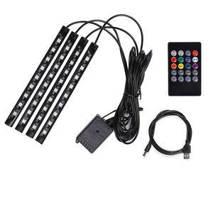 Lumière LED décorative pour l'intérieur de la voiture, 48 LED, lampe d'ambiance, éclairage au sol pour la décoration intérieure de l'automobile - Product Image 5