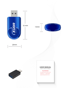 อะแดปเตอร์ CarPlay ไร้สายแบบ2อิน1ที่มีสีสันใหม่ตัวแปลงอัตโนมัติแอนดรอยด์ปลั๊กแอนด์เพลย์ YouTube กล่องวิดีโอ Netflix - Product Image 6