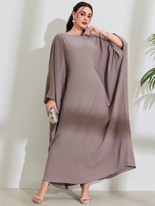 Nuovo elegante abito Abaya da donna manica lunga a pipistrello con cravatta girocollo alla moda elegante abito dal <span class=keywords><strong>mondo</strong></span> del Medio Oriente arabo - Product Image 3