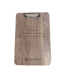 Presse-papiers vintage en noyer avec logo personnalisé, présentoir de menu de <span class=keywords><strong>restaurant</strong></span>, présentoir de factures, présentoir de chèques, presse-papiers A4, planche à écrire en bois - Product Image 1