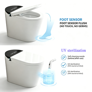 Set <span class=keywords><strong>Sanitario</strong></span> Intelligente con WC in Ceramica da Pavimento, Toilette Automatica Smart con Bidet - Product Image 5