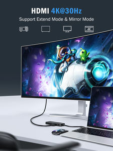 Hub USB TC92 9 en 1 Tipo C a 4K 30Hz HDMI, estación de acoplamiento 3,0 con PD tipo C de 100W con ranura para tarjeta SD TF - Product Image 3