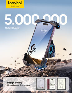 Support de téléphone pour vélo Lamicall BM02, vente chaude, stable, verrouillage sécurisé, support de téléphone portable pour moto, clip, 4,7-6,8 pouces, meilleur article cadeau - Product Image 6