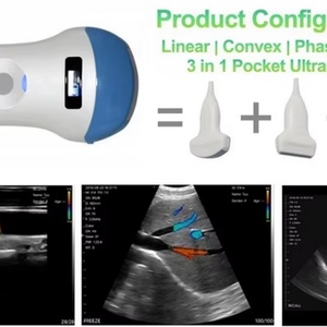 เครื่องสแกนอัลตราซาวนด์ไร้สาย 3-in-1 รุ่นมาตรฐานจริง รองรับ 5G IOS Android Windows สำหรับตรวจหัวใจ สูตินรีเวช หลอดเลือด และสัตว์ DCU19E - Product Image 2