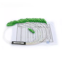Pemisah PLC 1X2 1x4 1x8 1x16 1x32 Serat Optik Pemasok Pabrik Desain Kustom OEM ODM untuk Epon Gpon Load dengan Kotak Serat