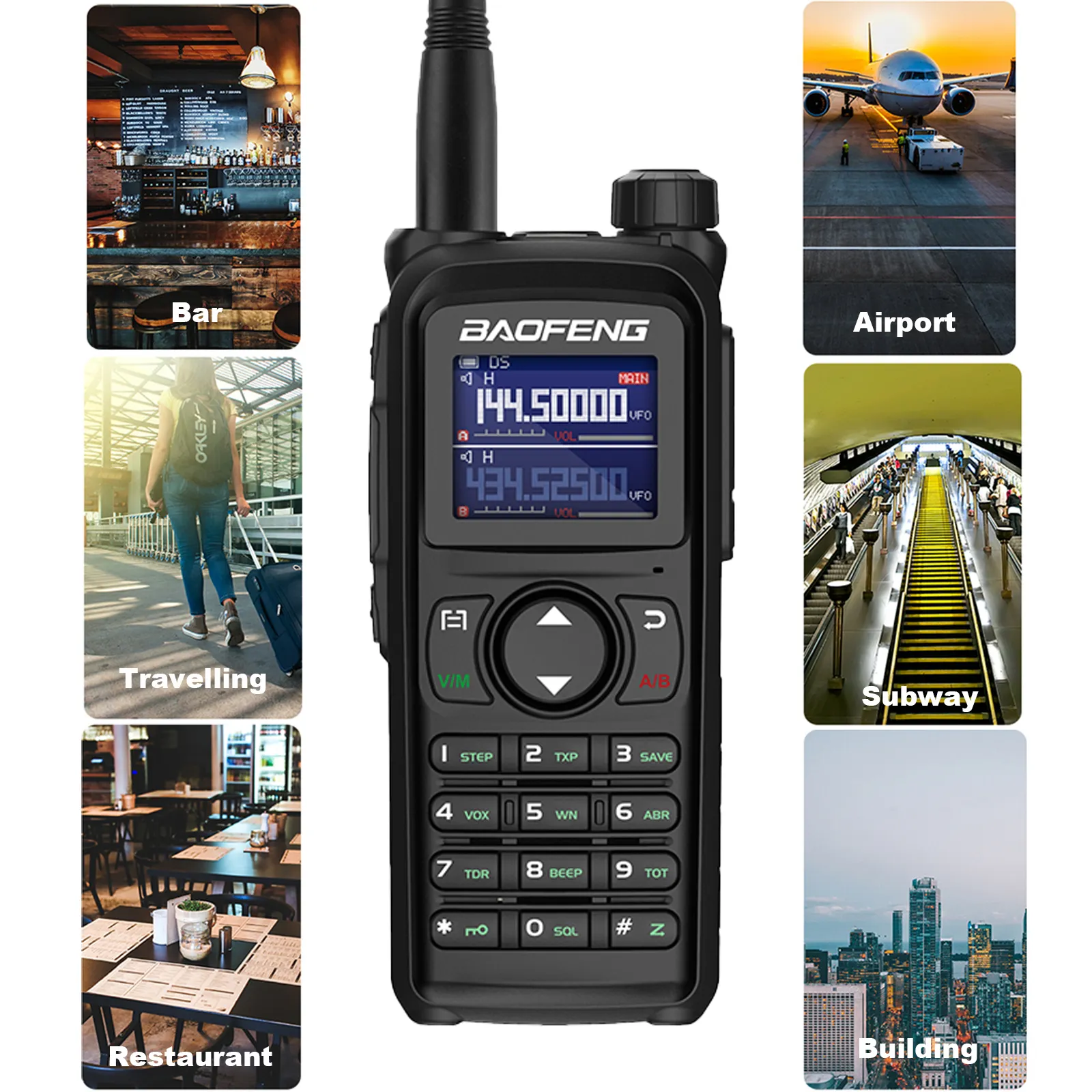 2024 Baofeng UV 28 Ham 999CH Walkie Talkies 5-10km 10watt Tri Band 2 Way Radio With Air Band