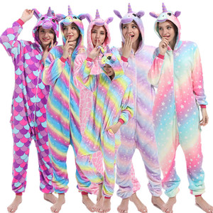 Pijama Enterizo de Franela de <span class=keywords><strong>Unicornio</strong></span> <span class=keywords><strong>Kigurumi</strong></span> Unisex para Adultos al por Mayor Disfraz para Halloween/Navidad - Product Image 1
