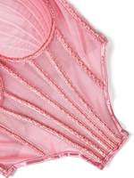 En stock Nouveauté 2026 Corset de soirée de luxe pour femme avec strass, push-up, en maille transparente respirante, style Faja