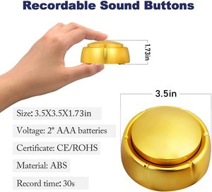 Sistema de Zumbador con Sonidos Únicos para Divertidos Juegos de Preguntas y Respuestas - Juguetes de Plástico para Apretar con Indicador de Ganador para Family <span class=keywords><strong>Feud</strong></span> y Jeopardy - Product Image 6