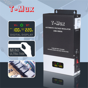 Stabilisateur de tension AC à double sortie <span class=keywords><strong>220V</strong></span> 110V USB-1KVA pour appareils électroménagers - Product Image 4