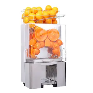 Süpermarket ve restoran büfe tipi meyve sıkacağı makine otomatik besleme turuncu meyve suyu sıkacağı makinesi