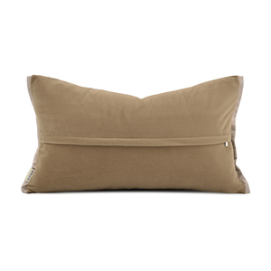 Cuscino Lombare in Velluto Tagliato Stile Vintage Echo, Federa Rettangolare Beige con Motivo Irregolare Stile <span class=keywords><strong>Old</strong></span> Money per Sala Espositiva - Product Image 2