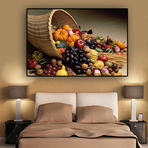 Affiches et impressions sur toile sur le thème des fruits et légumes, peinture sur toile, art <span class=keywords><strong>scandinave</strong></span>, tableau mural pour <span class=keywords><strong>décoration</strong></span> de salon et de <span class=keywords><strong>cuisine</strong></span> - Product Image 1