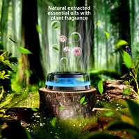 Humidificateur portable intelligent à aromathérapie, rechargeable par USB, avec veilleuse, alimenté par batterie, diffuseur d'air pour voiture, LED RVB, vente chaude