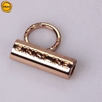 Sinicline Logo personnalisé étiquette gravée à la mode étiquette en alliage de zinc doré en métal pour maillots de bain